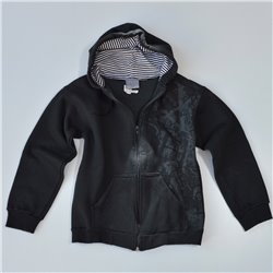 Nene campera friza capucha forrada rayas