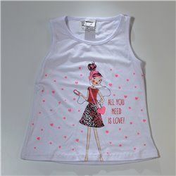 NENA musculosa frente estampa nena corazones ALL YOU NEED IS LOVE