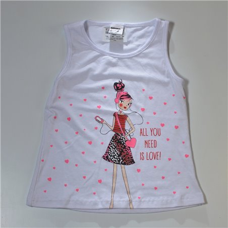 NENA musculosa frente estampa nena corazones ALL YOU NEED IS LOVE