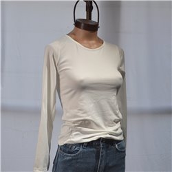 Mujer Remera termica basica cuello redondo mangas largas