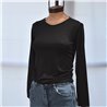 Mujer Remera termica basica cuello redondo mangas largas