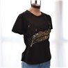 Mujer Remera algodon estampa lentejuelas pluma FREE SPIRIT