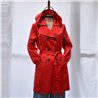 Mujer Piloto trench impermeable capucha desmontable