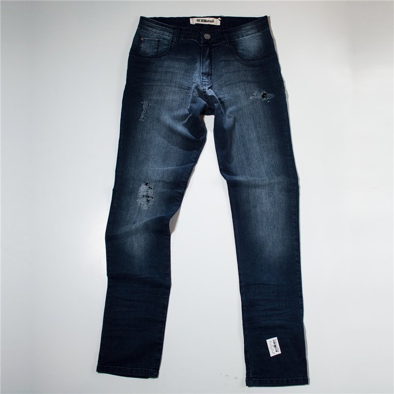Hombre pantalon jean azul elastizado detalle rotura