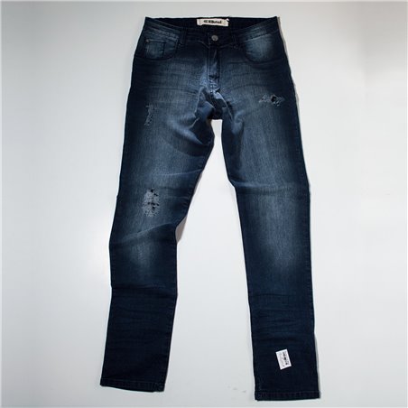 Hombre pantalon jean azul elastizado detalle rotura