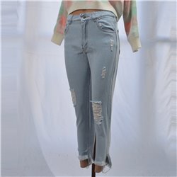 Mujer pantalon jean moon rotura