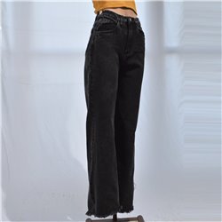 Mujer jean pantalon recto desflecado