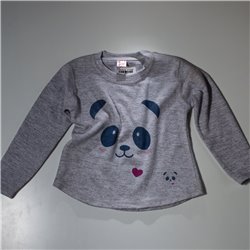 Beba Remera lanilla mangas largas estampa osito