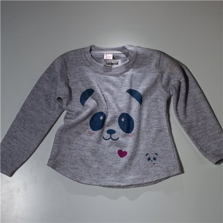 Beba Remera lanilla mangas largas estampa osito