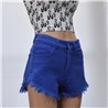 Mujer short jean color desflecado