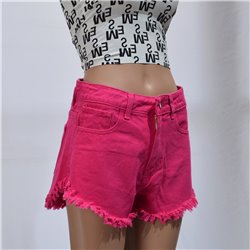 Mujer short jean color desflecado