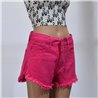 Mujer short jean color desflecado