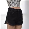 Mujer short jean color desflecado