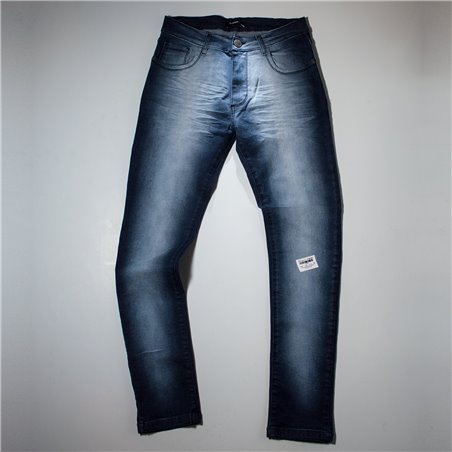 Hombre pantalon jean elastizado localizado arrugas
