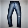 Hombre pantalon jean elastizado localizado arrugas
