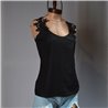 Mujer musculosa lycra bretel guipur flor