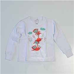 Nene remera algodon estampa OSITOS o MONITOS