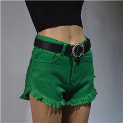 Mujer short jean ruedo desflecado