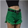 Mujer short jean ruedo desflecado