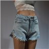 Mujer short jean ruedo desflecado