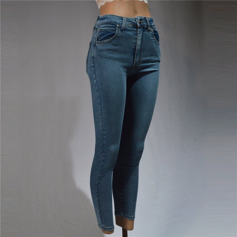 Mujer pantalon jean chupin elastizado