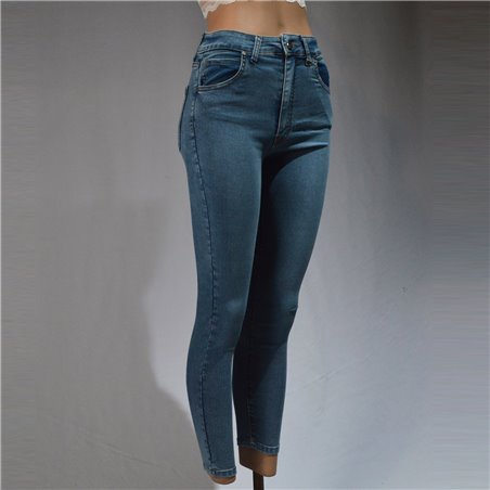 Mujer pantalon jean chupin elastizado