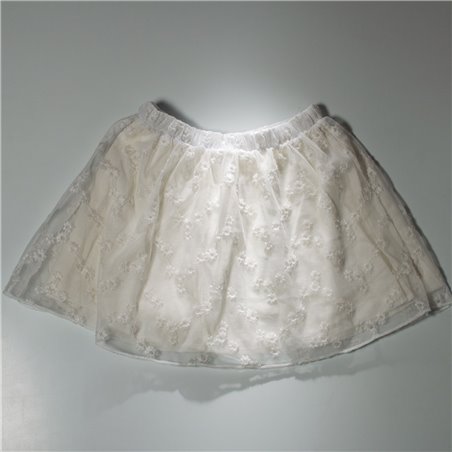 Nena pollera tull bordada cintura elastica