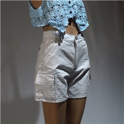 Mujer short gabardina cargo