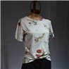 Mujer remera modal estampa flor roja