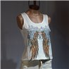 Mujer Musculosa algodon frente alas brillo