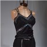 Mujer Top bralette saten frente piedras