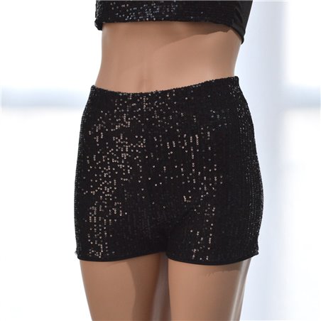 Mujer Short modal elastizado lentejuelas