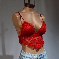 Mujer Top encaje taza soft