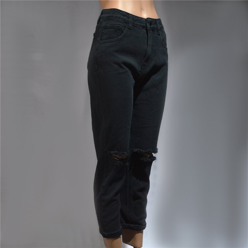 Mujer pantalon jean moon roturas en rodillas