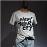 Mujer remera algodon bordada lentejuelas NEW YORK CITY