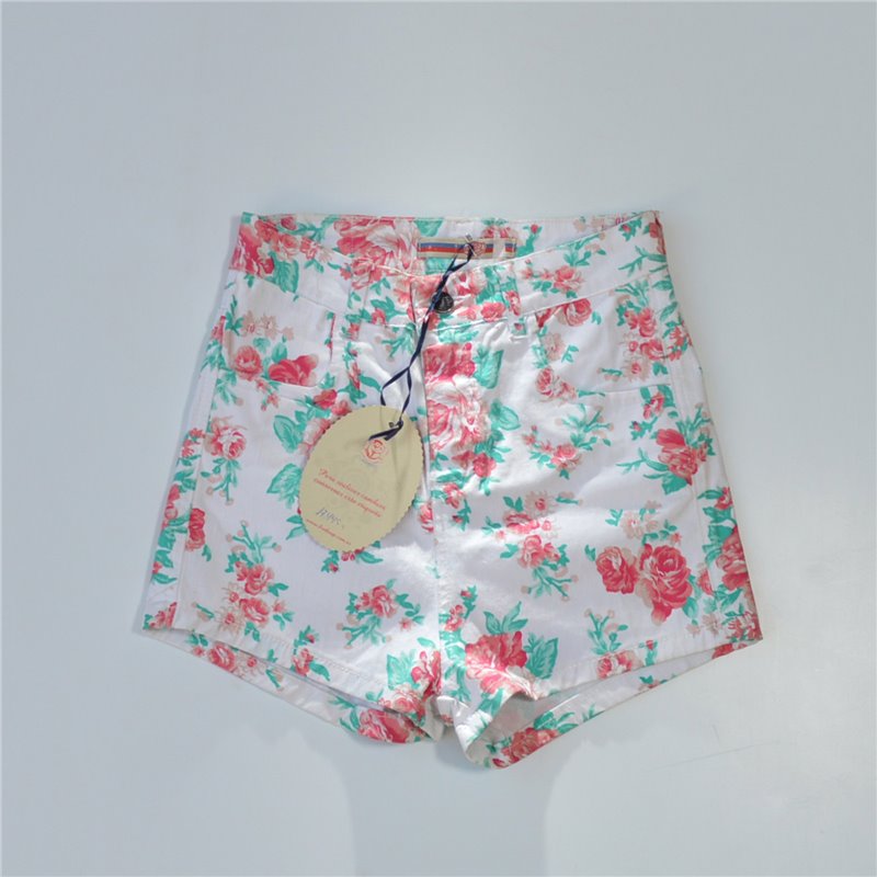 Mujer short gabardina floreado BRAKE UP