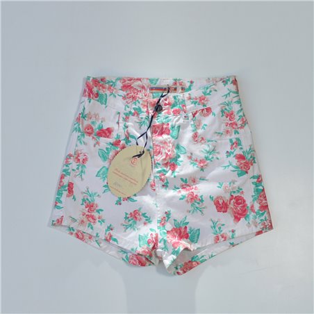 Mujer short gabardina floreado BRAKE UP