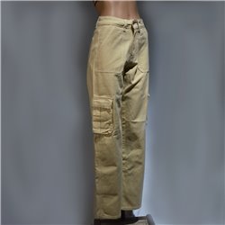 Mujer Pantalon jean color cargo costura india