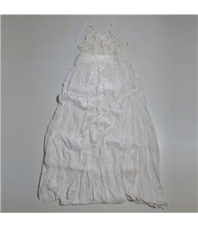 Mujer vestido poplin largo combinado guipur