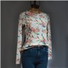 Mujer Remera algodon mangas largas estampa flores