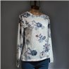 Mujer Remera algodon mangas largas estampa flores