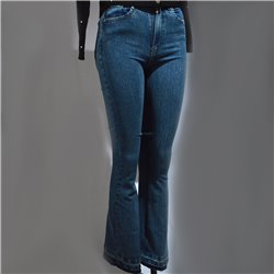 Mujer Pantalon jean elastizado oxford sin ruedo