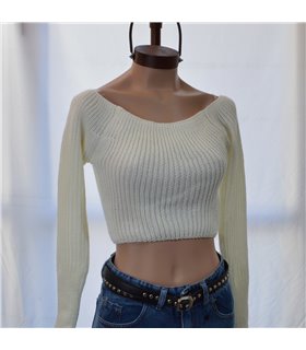 Mujer sweater lana corto