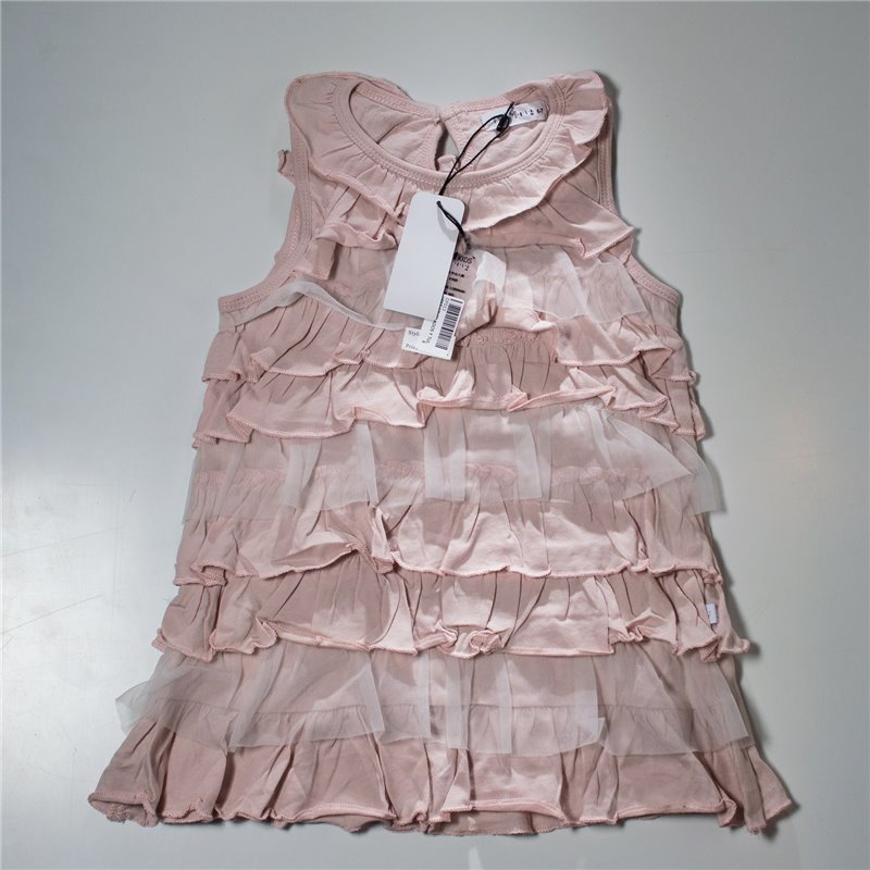 Nena vestido con volado combinado tull OP013