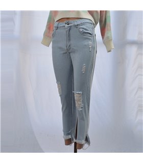 Mujer pantalon jean moon rotura