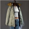 Mujer Parka reversible capucha piel