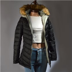 Mujer Parka reversible capucha piel