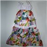 Mujer vestido largo estampado combinado broderie B7148