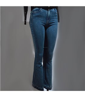 Mujer Pantalon jean elastizado oxford sin ruedo