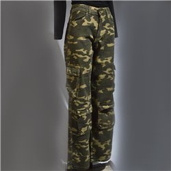 Mujer pantalon cargo jean camuflado